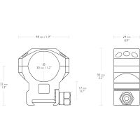 Hawke 30 mm Tactical Ring Mount for Picatinny / Weaver 