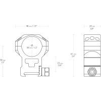 Hawke 30 mm Tactical Ring Mount for Picatinny / Weaver 