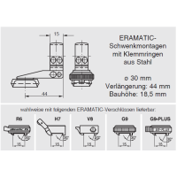 ERAMATIC Swing (Pivot) mount, H&K SLB 2000, 30.0 mm