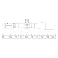 Schmidt & Bender 5-25x56 PM II/LP drawing