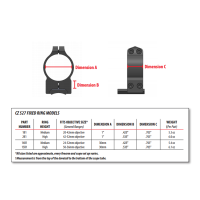 Warne 25.4 mm QD Rings for CZ 527