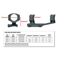 Warne Extended Skeletonized 25.4 mm MSR Mount